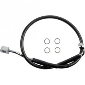 DRAG SPECIALTIES BRAKE LINE - REAR - MASTER CYLINDER TO ABS - BLACK # 1741-6349