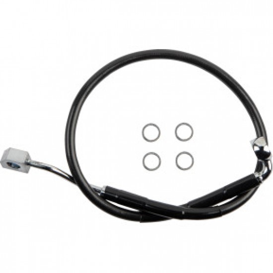 DRAG SPECIALTIES BRAKE LINE - REAR - MASTER CYLINDER TO ABS - BLACK # 1741-6349