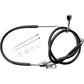 DRAG SPECIALTIES BRAKE LINE - REAR - NON-ABS - BLACK # 1741-6353 