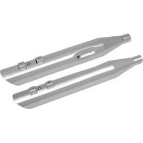 DRAG SPECIALTIES 3-1/2 SLASHDOWN SLIP-ON MUFFLERS - CHROME # 1801-1183