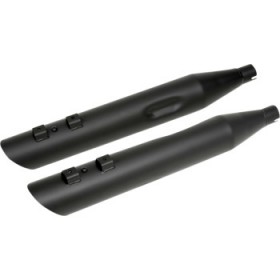 DRAG SPECIALTIES 3-1/2 SLASHDOWN SLIP-ON MUFFLERS - BLACK # 1801-1184