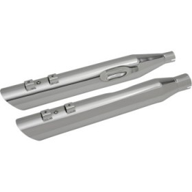 DRAG SPECIALTIES 3-1/2 SLASHDOWN SLIP-ON MUFFLERS - CHROME # 1801-1185 