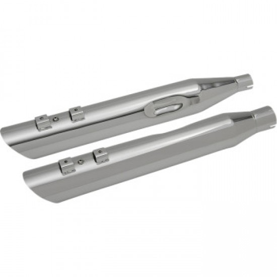 DRAG SPECIALTIES 3-1/2 SLASHDOWN SLIP-ON MUFFLERS - CHROME # 1801-1185 