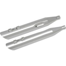 DRAG SPECIALTIES 4 SLASHDOWN SLIP-ON MUFFLERS - CHROME # 1801-1187