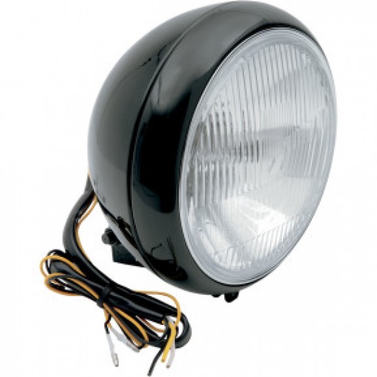 DRAG SPECIALTIES 7 SMOOTH HEADLIGHT - FLST - BLACK # 2001-0556 DRAG SPECIALTIES 7 SMOOTH HEADLIGHT - FLST - BLACK # 2001-0556