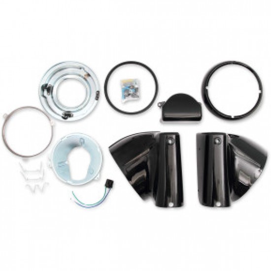 DRAG SPECIALTIES 7 NACELLE HEADLIGHT KIT - BLACK # 2001-1482