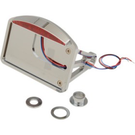 DRAG SPECIALTIES SIDE MOUNT TAILLIGHT/LICENSE PLATE MOUNT - FLAT HORIZONTAL - HALF-MOON # 2010-0554