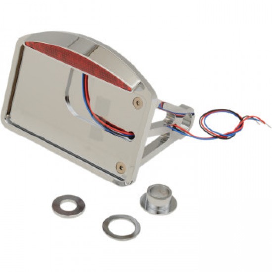 DRAG SPECIALTIES SIDE MOUNT TAILLIGHT/LICENSE PLATE MOUNT - FLAT HORIZONTAL - HALF-MOON # 2010-0554 DRAG SPECIALTIES SIDE MOUNT TAILLIGHT/LICENSE PLATE MOUNT - FLAT HORIZONTAL - HALF-MOON # 2010-0554