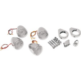 DRAG SPECIALTIES TURN SIGNAL KIT - CLEAR/RED # 2020-0274