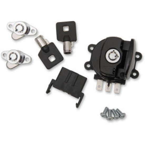 DRAG SPECIALTIES SIDE HINGE IGNITION SWITCH WITH SADDLEBAG LOCK - GLOSS BLACK # 2106-0408 DRAG SPECIALTIES SIDE HINGE IGNITION SWITCH WITH SADDLEBAG LOCK - GLOSS BLACK # 2106-0408
