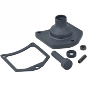 DRAG SPECIALTIES SOLENOID END COVER - STARTER BUTTON - BLACK WRINKLE # 2110-0997