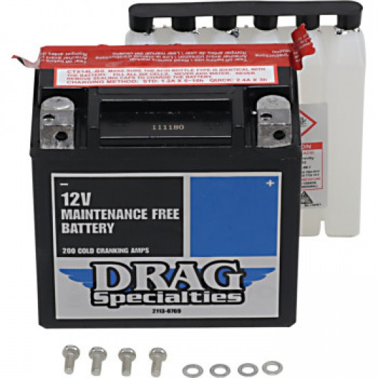 DRAG SPECIALTIES AGM BATTERY - YTX14LBSFT # 2113-0769 DRAG SPECIALTIES AGM BATTERY - YTX14LBSFT # 2113-0769