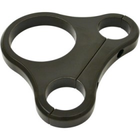 DRAG SPECIALTIES 1.25 T-BAR SINGLE GAUGE MOUNT - GLOSS BLACK - FOR 2.375/2.4 MINI GAUGE # 2201-0202