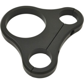 DRAG SPECIALTIES 1.25 T-BAR SINGLE GAUGE MOUNT - FLAT BLACK - FOR 2.375/2.4 MINI GAUGE # 2201-0203