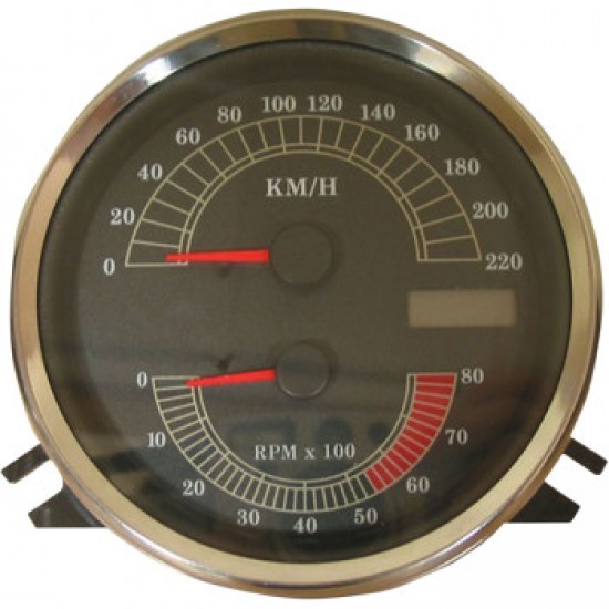 DRAG SPECIALTIES ELECTRONIC SPEEDOMETER/TACHOMETER - STOCK LOOK - 220 KPH/8000 RPM # 2210-0332 DRAG SPECIALTIES ELECTRONIC SPEEDOMETER/TACHOMETER - STOCK LOOK - 220 KPH/8000 RPM # 2210-0332