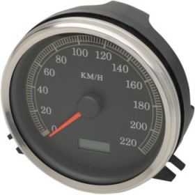 DRAG SPECIALTIES ELECTRONIC KM/H SPEEDOMETER - BLACK FACE # 2210-0344