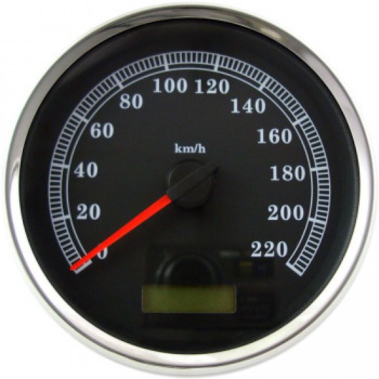 DRAG SPECIALTIES ELECTRONIC SPEEDOMETER - BLACK - 220 KPH # 2210-0464 DRAG SPECIALTIES ELECTRONIC SPEEDOMETER - BLACK - 220 KPH # 2210-0464