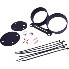 DRAG SPECIALTIES DUAL GAUGE BRACKET - WRINKLE BLACK # 2210-0545