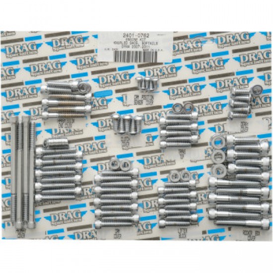 DRAG SPECIALTIES BOLT KIT - MOTOR - KNURLED - SOFTAIL # 2401-0762 DRAG SPECIALTIES BOLT KIT - MOTOR - KNURLED - SOFTAIL # 2401-0762