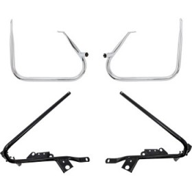 DRAG SPECIALTIES SADDLEBAG SUPPORT BRACKETS - CHROME - FL 09-13 # 3501-1424