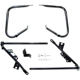 DRAG SPECIALTIES SADDLEBAG SUPPORT BRACKETS - BLACK - FL 09-13 # 3501-1425