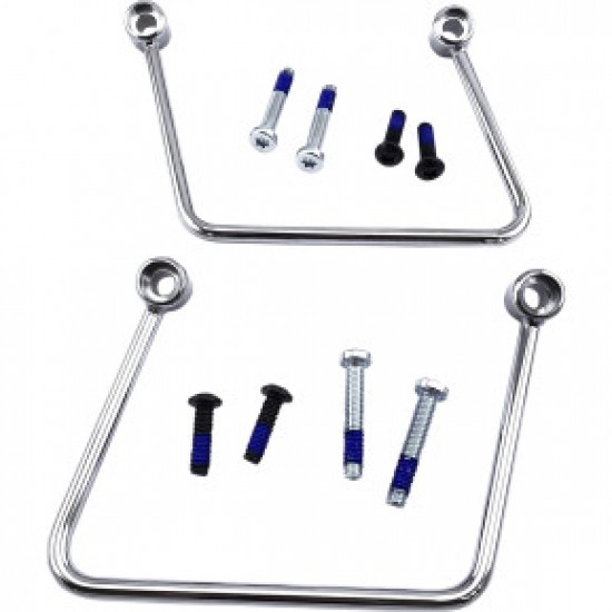 DRAG SPECIALTIES SADDLEBAG SUPPORT KIT - CHROME - FL/FX 18-23 # 3521-0129 DRAG SPECIALTIES SADDLEBAG SUPPORT KIT - CHROME - FL/FX 18-23 # 3521-0129