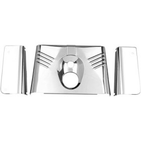 DRAG SPECIALTIES FORK TINS - CHROME - RIBBED - 86-17 FLST - 3-PIECE # DS-222910