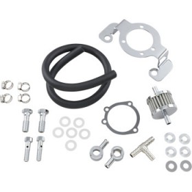 DRAG SPECIALTIES CRANKCASE BREATHER WITH SUPPORT BRACKET KIT - BIG TWIN # DS-289082