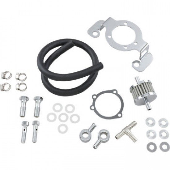 DRAG SPECIALTIES CRANKCASE BREATHER WITH SUPPORT BRACKET KIT - BIG TWIN # DS-289082 DRAG SPECIALTIES CRANKCASE BREATHER WITH SUPPORT BRACKET KIT - BIG TWIN # DS-289082