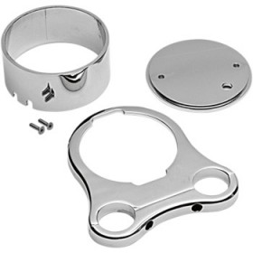 DRAG SPECIALTIES 1.25 T-BAR SINGLE GAUGE MOUNT - CHROME - FOR 00-22 OEM STYLE GAUGES # DS-373864