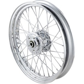 DRAG SPECIALTIES WHEEL - LACED - 40 SPOKE - FRONT - CHROME - 19X2.5 # DS-380155