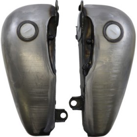 DRAG SPECIALTIES FAT BOB STYLE GAS TANKS - FLATSIDE - 5 GALLON # DS-391238