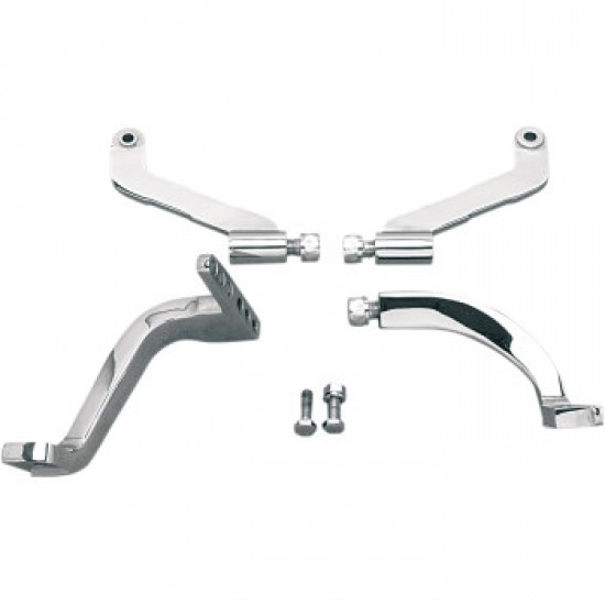 DRAG SPECIALTIES FLOORBOARD MOUNTING BRACKETS - CHROME - FLT/FLHT # DS-530620 DRAG SPECIALTIES FLOORBOARD MOUNTING BRACKETS - CHROME - FLT/FLHT # DS-530620