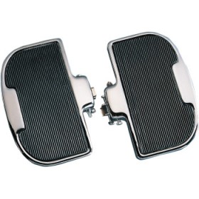 DRAG SPECIALTIES PASSENGER FLOORBOARDS - BLACK/CHROME - GL1000/1100 # DS-720233