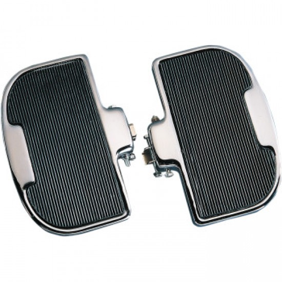 DRAG SPECIALTIES PASSENGER FLOORBOARDS - BLACK/CHROME - GL1000/1100 # DS-720233