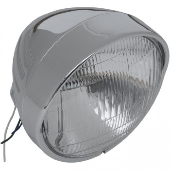 DRAG SPECIALTIES HEADLIGHT WITH VISOR 6-1/2 - GROOVED # DS280033 DRAG SPECIALTIES HEADLIGHT WITH VISOR 6-1/2 - GROOVED # DS280033