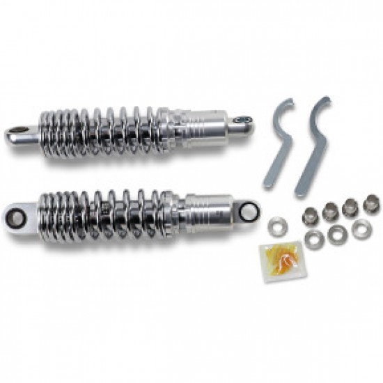 DRAG SPECIALTIES SHOCKS PREMIUM RIDE-HEIGHT ADJUSTABLE SHOCKS - CHROME - STANDARD - 11.5 #1310-1827 DRAG SPECIALTIES SHOCKS PREMIUM RIDE-HEIGHT ADJUSTABLE SHOCKS - CHROME - STANDARD - 11.5 #1310-1827
