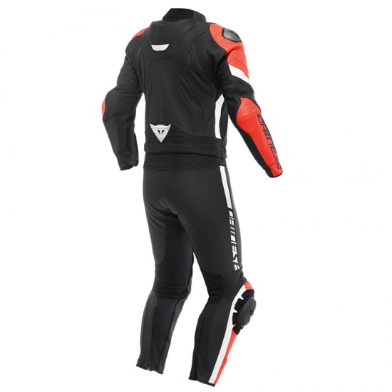 Dainese Avro 4 2Pcs Leather Black Red Racing Suits