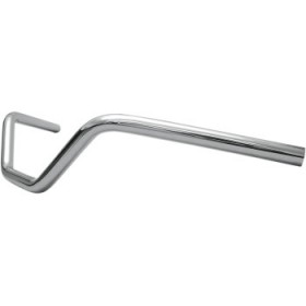 FLANDERS HANDLEBAR - FLAT TRACK - KNURLED - DIMPLED - CHROME # 650-08038