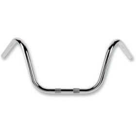 FLANDERS HANDLEBAR - SPRINGER-STYLE/BUCKHORN - KNURLED - DIMPLED - CHROME # 650-08685