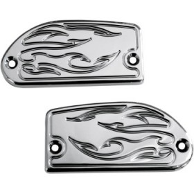 FLANDERS MASTER CYLINDER COVER - FLAME - YAMAHA - CHROME # BA-7629-03