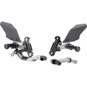 GILLES TOOLING ADJUSTABLE REARSET BLACK/CHROME # AS31GT3-Y15-B