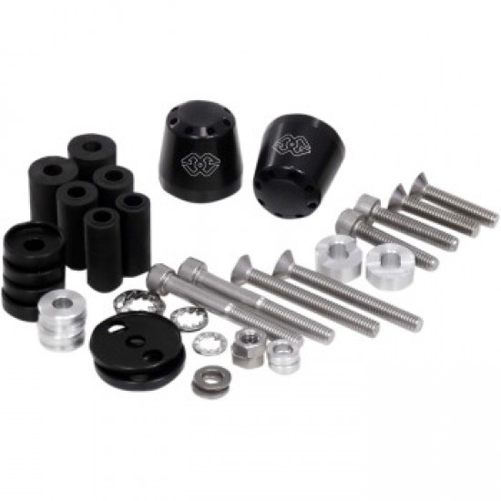 GILLES TOOLING BAR-END WEIGHTS IP BLACK # LG-IP-22-B