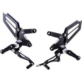 GILLES TOOLING ADJUSTABLE REARSET BLACK/SILVER KAWASAKI # RCT10GT-K02-BS