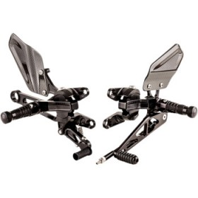 GILLES TOOLING ADJUSTABLE REARSET BLACK APRILIA # VCR-A03-B