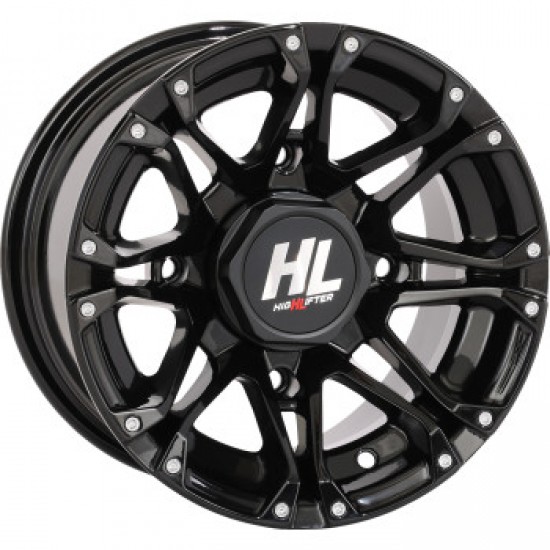 HIGH LIFTER WHEEL HL3 REAR GLOSS BLACK 12X7 4/110 2+5 -47 MM PART # 12HL03-1211