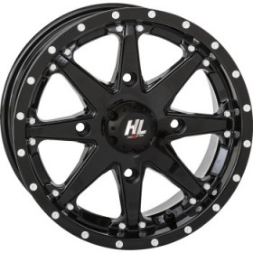 HIGH LIFTER WHEEL HL10 FRONT/REAR GLOSS BLACK 14X7 4/137 5+2 +30 MM PART # 14HL10-1237