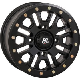 HIGH LIFTER WHEEL HL23 BEADLOCK FRONT/REAR GUN METAL GRAY 14X7 4/137 5+2 +38 MM PART # 14HL23-1537