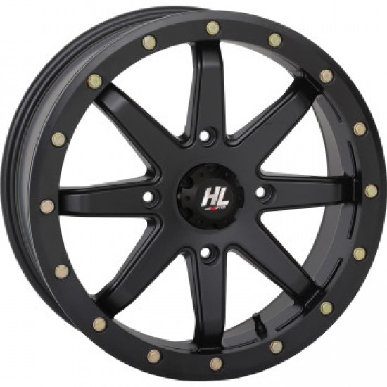 HIGH LIFTER WHEEL HL9 BEADLOCK FRONT/REAR MATTE BLACK 18X7 4/156 6+1 +45 MM PART # 18HL09-1457