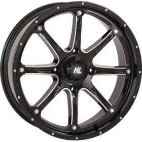 HIGH LIFTER WHEEL HL4 FRONT/REAR GLOSS BLACK W/MACHINED 20X6.5 4/137 4+2.5 +10 MM PART # 20HL04-1137